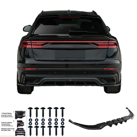 Rear Center Splitters AUDI Q8 Rear Center Splitters AUDI Q8