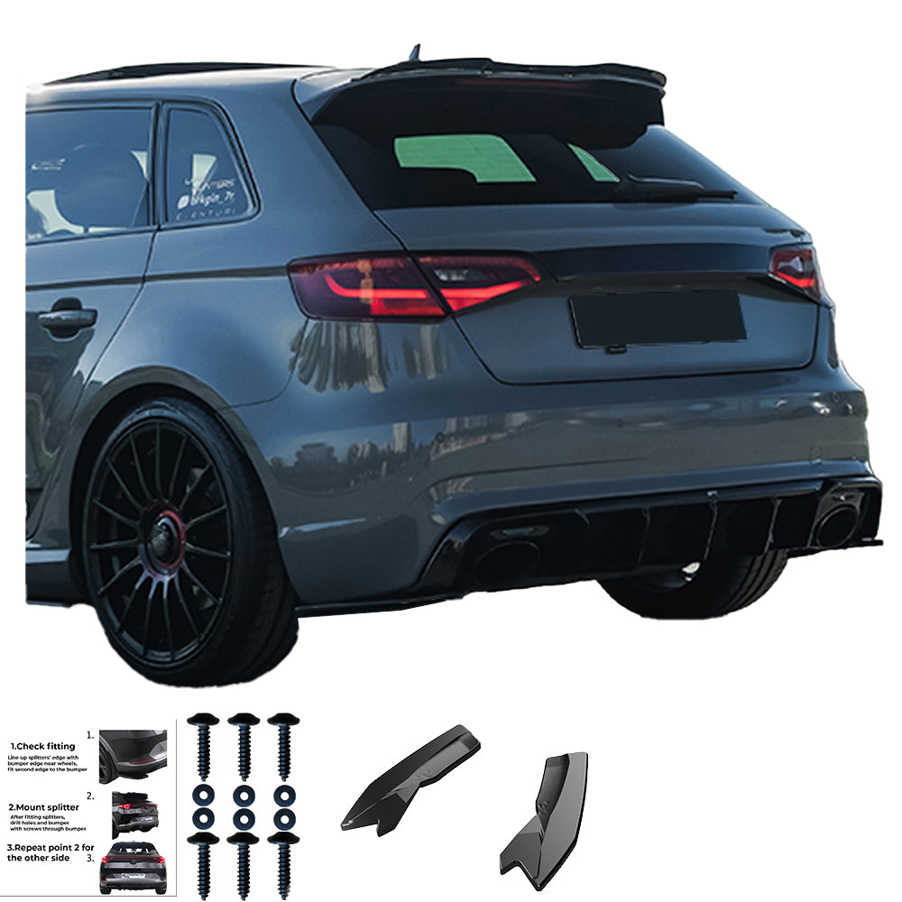 Rear Side Splitters AUDI RS3 Rear Side Splitters AUDI RS3