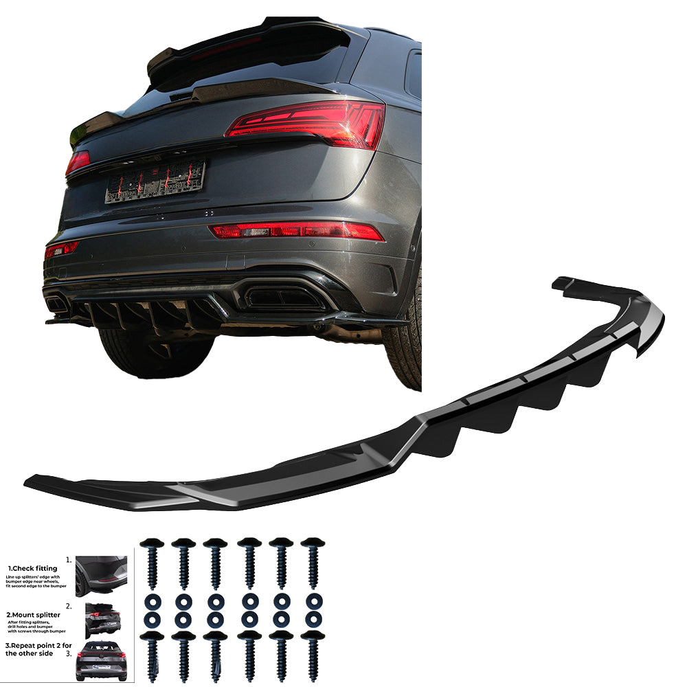 Rear Center Splitters AUDI Q5 Rear Center Splitters AUDI Q5