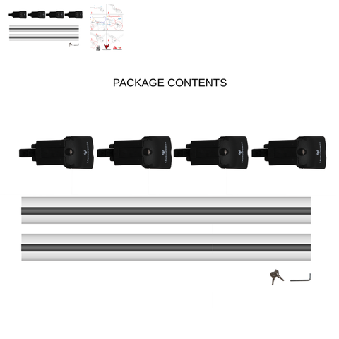 Aluminium Roof Rack Cross Bars compatible with BMW X1 F48 2016-2022 Silver - roof rack mounting detail