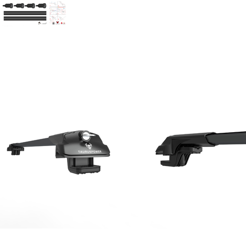 Aluminium Roof Rack Cross Bars compatible with Nissan Qashqai J11 2014-2021 Black - roof rack cross bars extra product image
