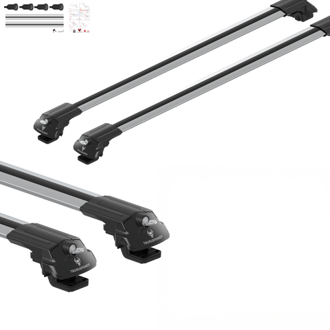 Aluminium Roof Rack Cross Bars compatible with Nissan Qashqai J11 2014-2021 Silver - roof rack mounting detail