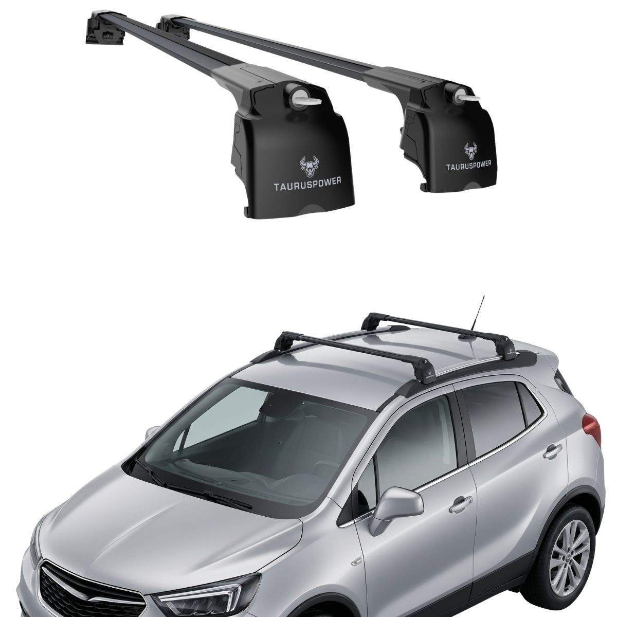 Aluminium Roof Rack Cross Bars compatible with Opel Zafira B MPV 2005-2011 Black - main roof rack cross bars product image
