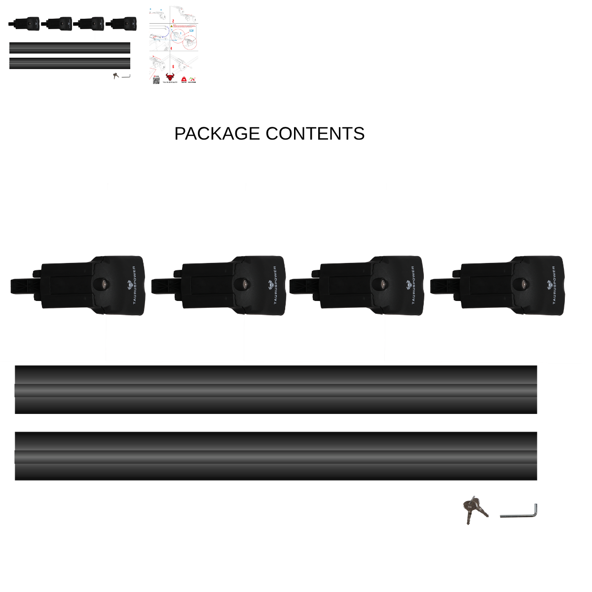 Aluminium Roof Rack Cross Bars compatible with Opel Zafira B MPV 2005-2011 Black - mounting kit and accessories
