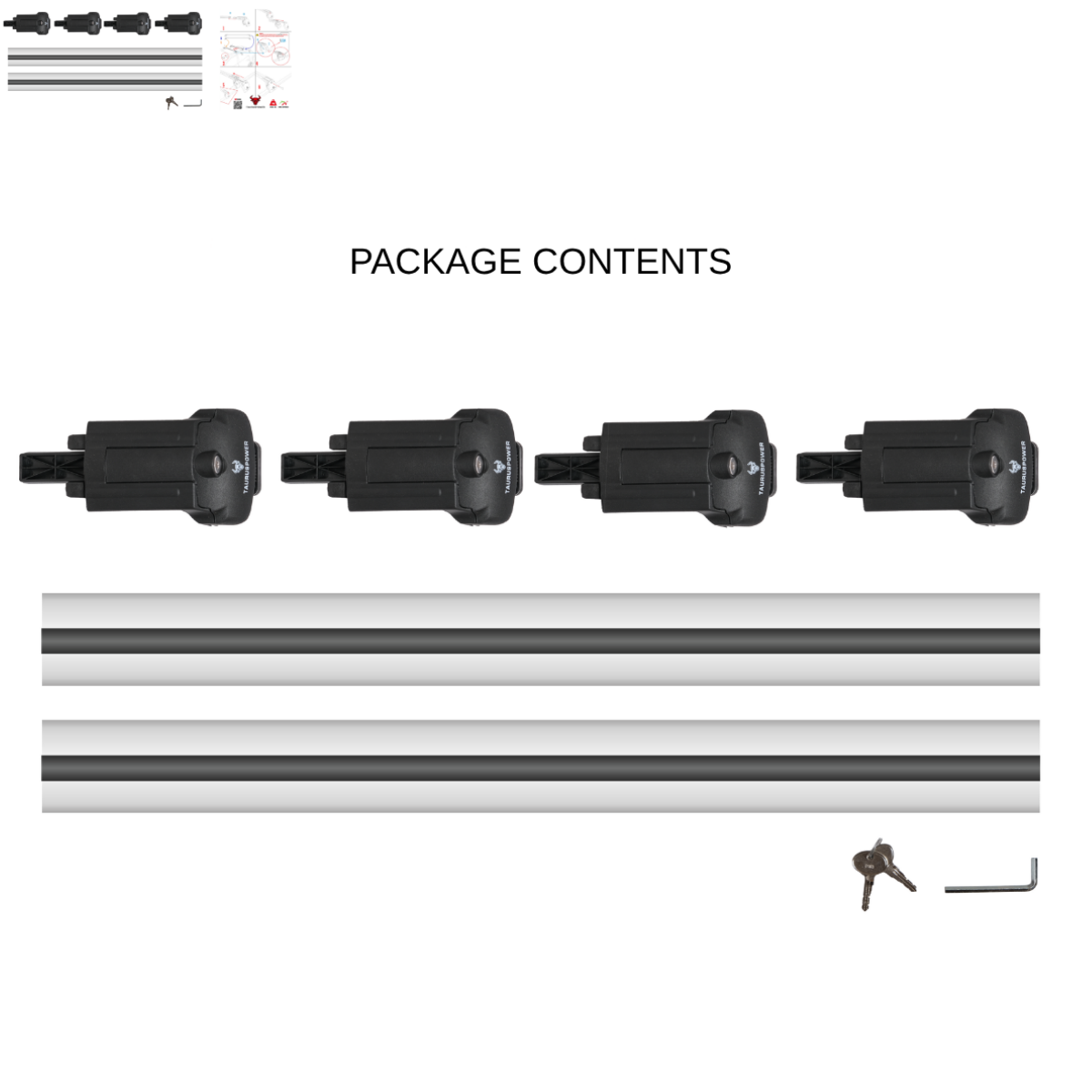 Aluminium Roof Rack Cross Bars compatible with VW Tiguan 5N Allspace 2018-2020 Silver - roof rack mounting detail