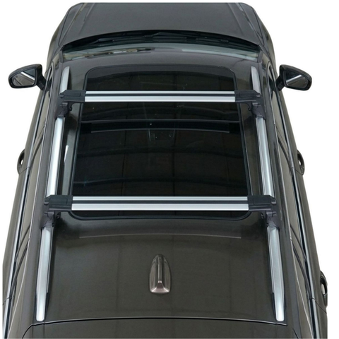 Aluminium Roof Rack Cross Bars compatible with VW Passat Variant B8 2015-2023 Silver - aluminium cross bars full product view