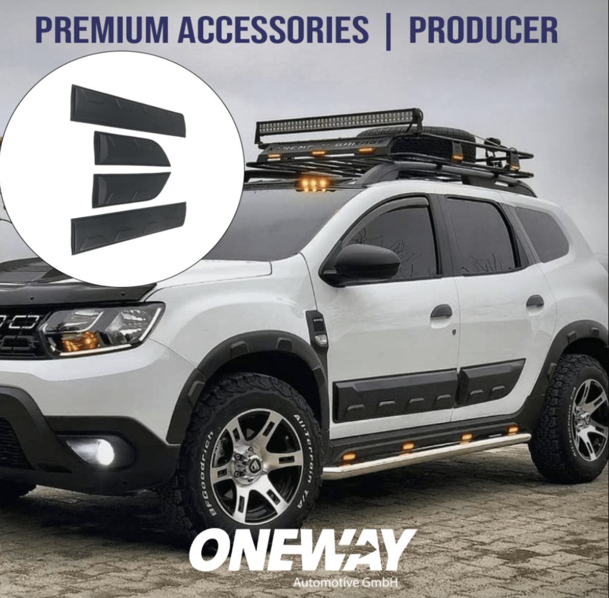 Karosserieverkleidung kompatibel mit RENAULT-DACIA Duster Serie 2 2018+ (Off-Road Style)