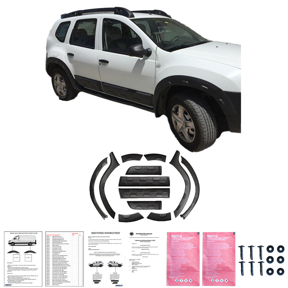 8-Piece Wheel Arch Protection Kit For Dacia Duster 2010-2017 – Fender Widening