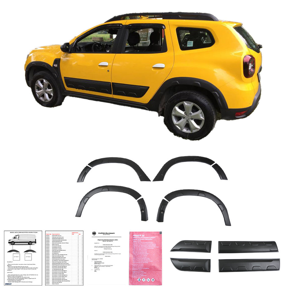 ABS Türschutz Seitenleiste Karosserie-Kit 4 Stück, 2010–2017 Für Dacia Duster