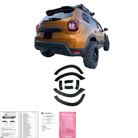 Karosserie Kit kompatibel mit DACIA Duster Serie 2 2018 - 2024 Parksensor (ohne Duster Markierung)