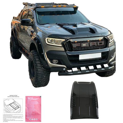 Bonnet Scoop FORD Ranger T7-T8 2015-2022 (Gloss Black)