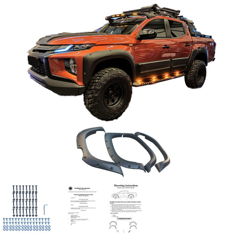Kotflügelverbreiterungen kompatibel mit MITSUBISHI L200 Triton Serie 6 2019+ mit ABE TÜV