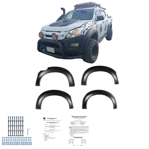 Fender Flares compatible with ISUZU D-Max Series 2 2012-2019 with ABE TÜV