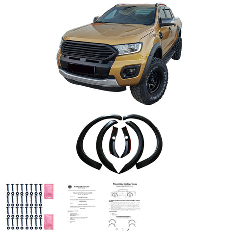 Fender Flares compatible with FORD Ranger T8 2019-2022 ( Taped Slim ) with ABE TÜV