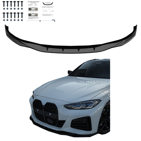 Front Splitter compatible with BMW i4 / 4 Series M-Pack / M440i G26 Grand Coupe 2021+ without ABE TÜV