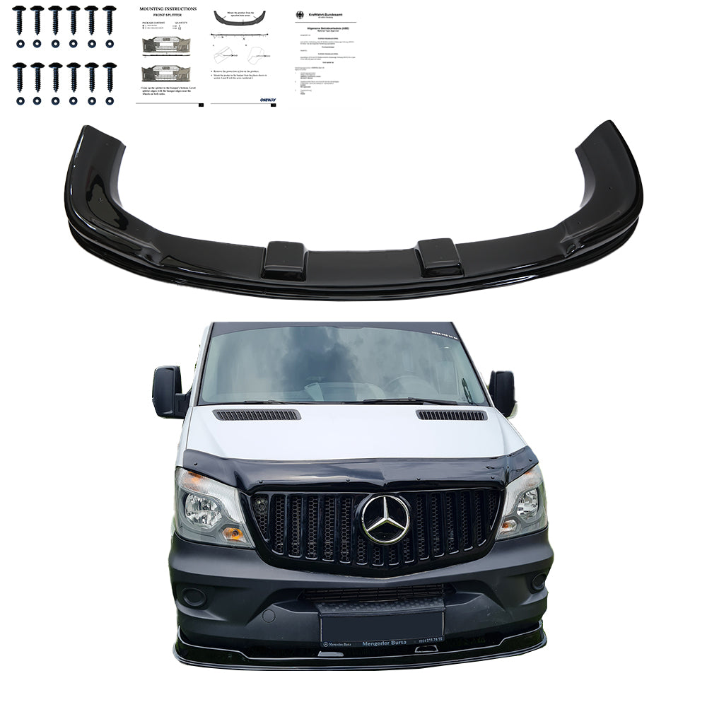 Front Splitter MERCEDES Sprinter W906 Facelift 2014-2018 with ABE TÜV