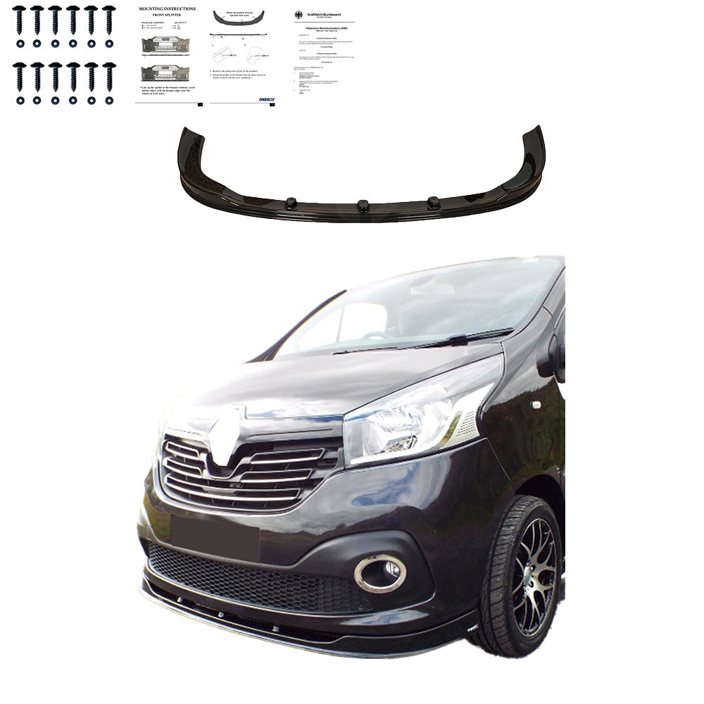 Front Splitter RENAULT Trafic X82 2014-2018 with ABE TÜV