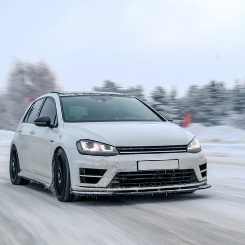 Frontspoiler kompatibel mit VW Golf MK 7 R 2013-2016 V2 mit ABE TÜV