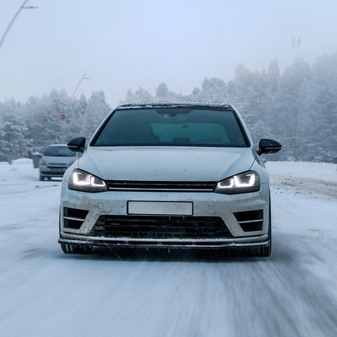 Frontspoiler kompatibel mit VW Golf MK 7 R 2013-2016 V2 mit ABE TÜV