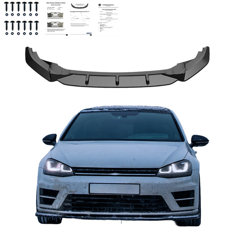 Frontspoiler kompatibel mit VW Golf MK 7 R 2013-2016 V2 mit ABE TÜV