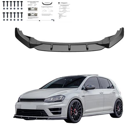 Frontspoiler kompatibel mit VW Golf MK 7 R 2013-2016 V2 mit ABE TÜV