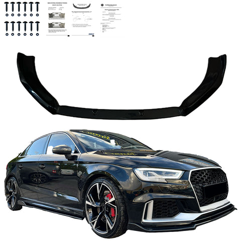 Front Splitter compatible with AUDI RS3 8V Facelift 2017-2020 with ABE TÜV