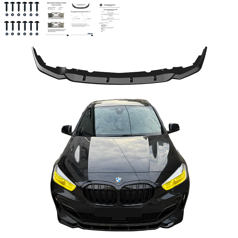 Front Splitter BMW 1 Series F40 M-Pack / M135i 2019+ with ABE TÜV