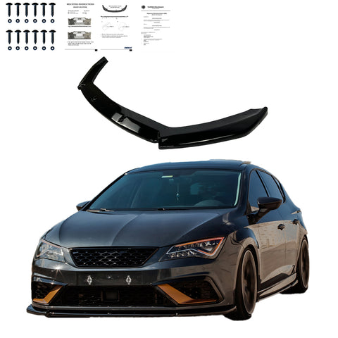 Splitter Delantero Compatible con SEAT León FR / León Cupra MK3 Facelift 2017-2019 con ABE TÜV