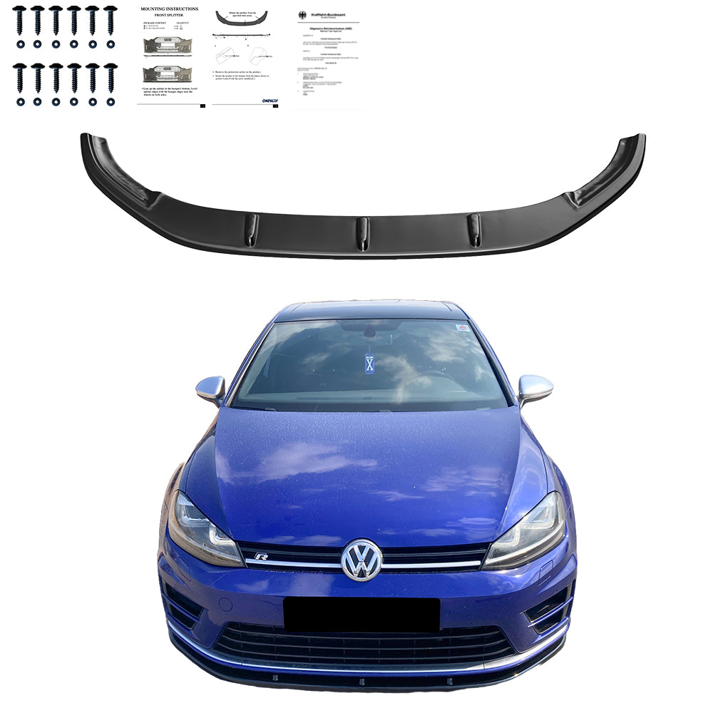 Front Splitter VW Golf MK 7 R / R Line 2013-2016 Version 2 with ABE TÜV