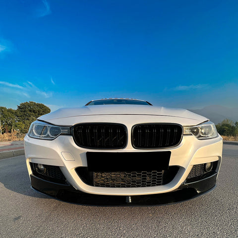 Frontspoiler kompatibel mit BMW 3er F30 M-Paket 2012-2019 mit Flaps mit ABE TÜV