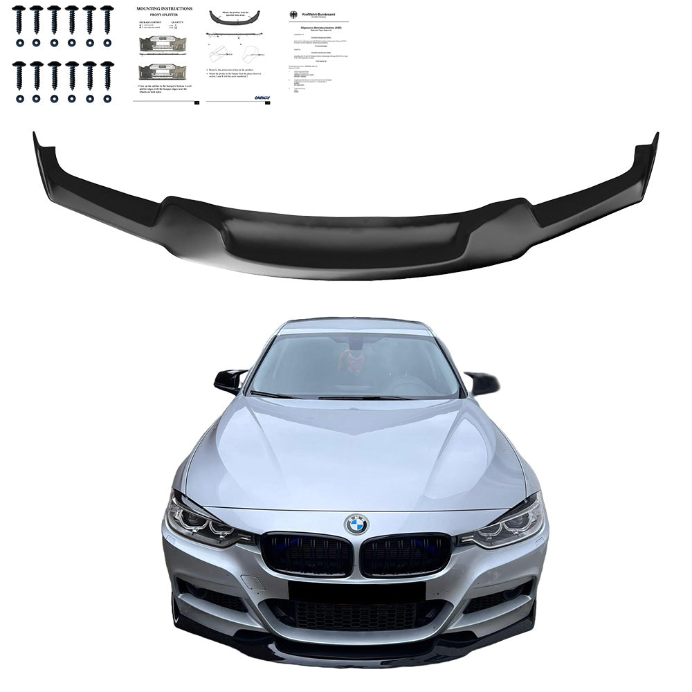 Front Splitter BMW 3 Series F30 M-Tech 2012-2019 with ABE TÜV