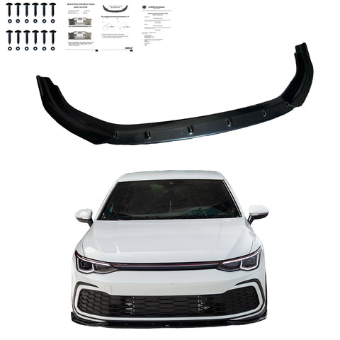 Front Splitter compatible with VOLKSWAGEN VW Golf MK 8 GTI / GTE / R Line 2020-2024 with ABE TÜV