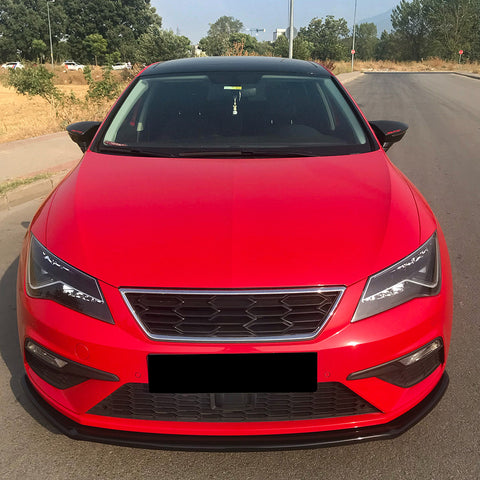 Front Splitter compatible with SEAT Leon FR MK3 Facelift 2017-2019 Version 2 with ABE TÜV