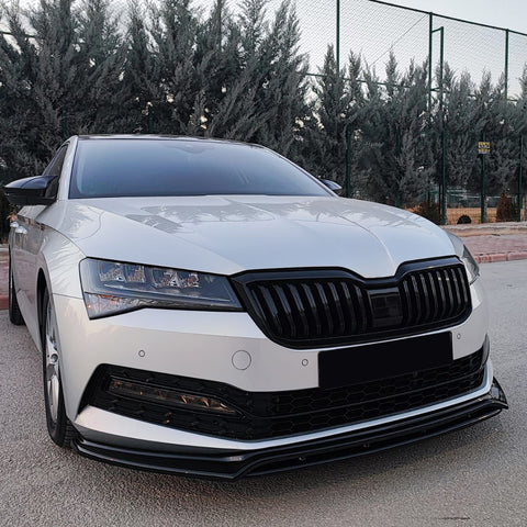 Front Splitter compatible with SKODA Superb MK3 Facelift 2019+ with ABE TÜV