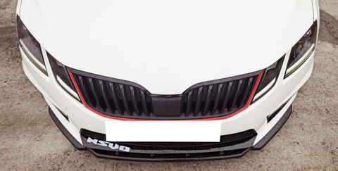 Splitter Delantero Compatible con SKODA Octavia RS MK3 2013-2016 con ABE TÜV