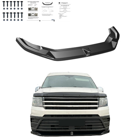 Front Splitter compatible with VOLKSWAGEN VW Crafter MK2 2017+  / MAN TGE MK1 Prefacelift 2017+ Version 2 with ABE TÜV
