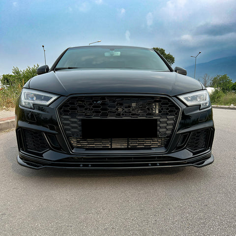 Front Splitter compatible with AUDI RS3 8V Facelift Sportback 2017-2019 Version 3 with ABE TÜV