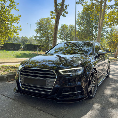 Front Splitter compatible with AUDI S3 Sportback 8V Facelift 2016-2019 with ABE TÜV