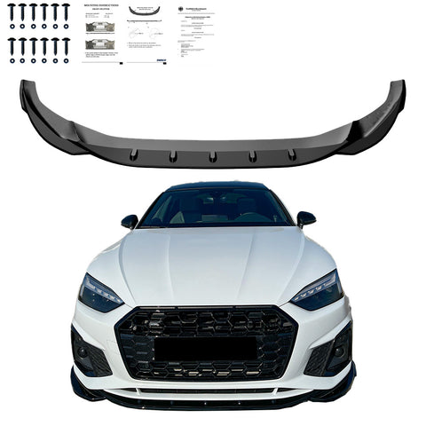 Front Splitter compatible with AUDI A5 S-Line / S5 F5 Facelift 2019-2024 with ABE TÜV