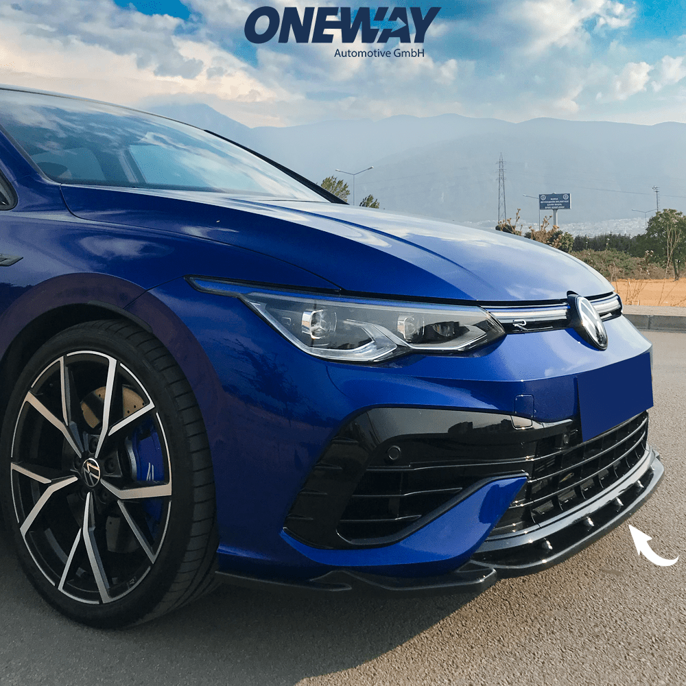 VW VOLKSWAGEN Golf MK 8 R 2020+ Front Splitter Gloss Black - ONEWAY Automotive GmbH