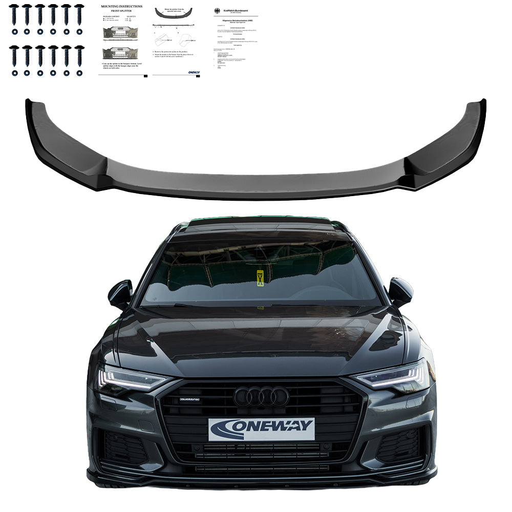 Front Splitter AUDI A6 S-Line / S6 C8 (Sedan-Avant) 2019+ with ABE TÜV