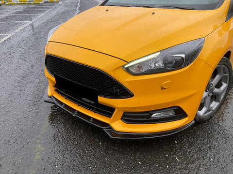 Splitter Delantero Compatible con FORD Focus ST Mk3 Facelift 2015-2018 con ABE TÜV