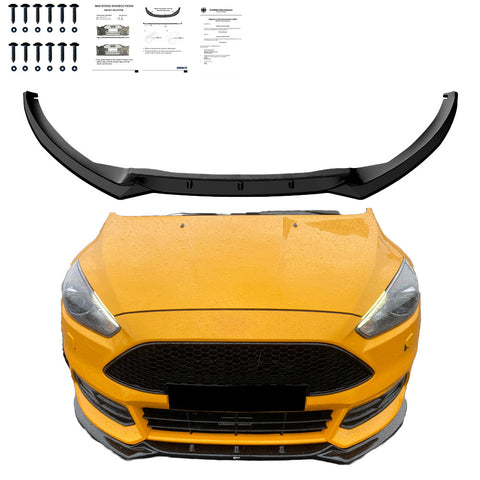 Splitter Delantero Compatible con FORD Focus ST Mk3 Facelift 2015-2018 con ABE TÜV