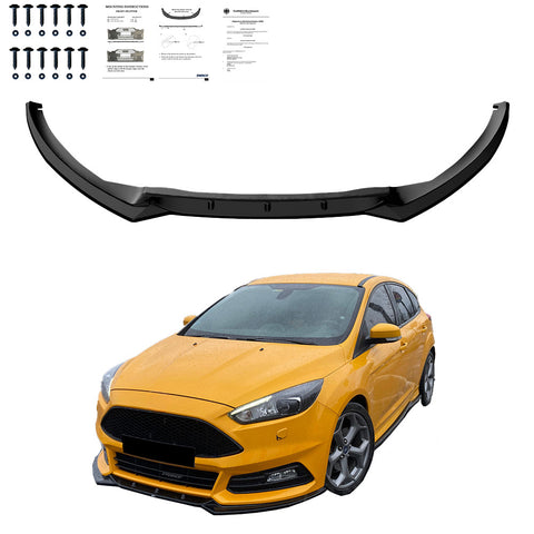 Splitter Delantero Compatible con FORD Focus ST Mk3 Facelift 2015-2018 con ABE TÜV