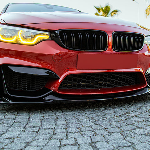 Frontspoiler kompatibel mit BMW M4 F82 / M3 F80 2014-2021 mit Frontflaps