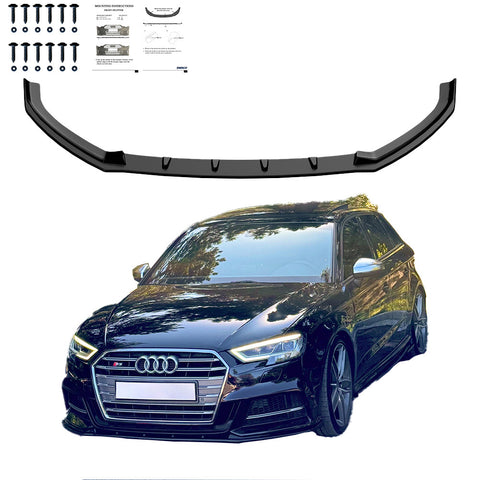 Front Splitter AUDI S3 Sportback 8V Facelift 2016-2019 v2 with ABE TÜV