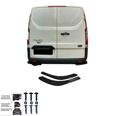 Rear Side Splitters FORD Transit Custom MK1 Facelift 2018-2022