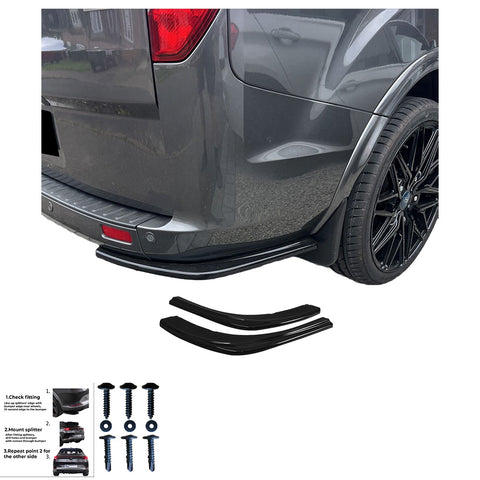 Rear Side Splitters FORD Transit Custom MK1 Facelift 2018-2022