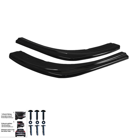 Rear Side Splitters FORD Transit Custom MK1 Facelift 2018-2022