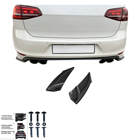 Hinten Splitter kompatibel mit VW Golf MK 7 R 2013-2016